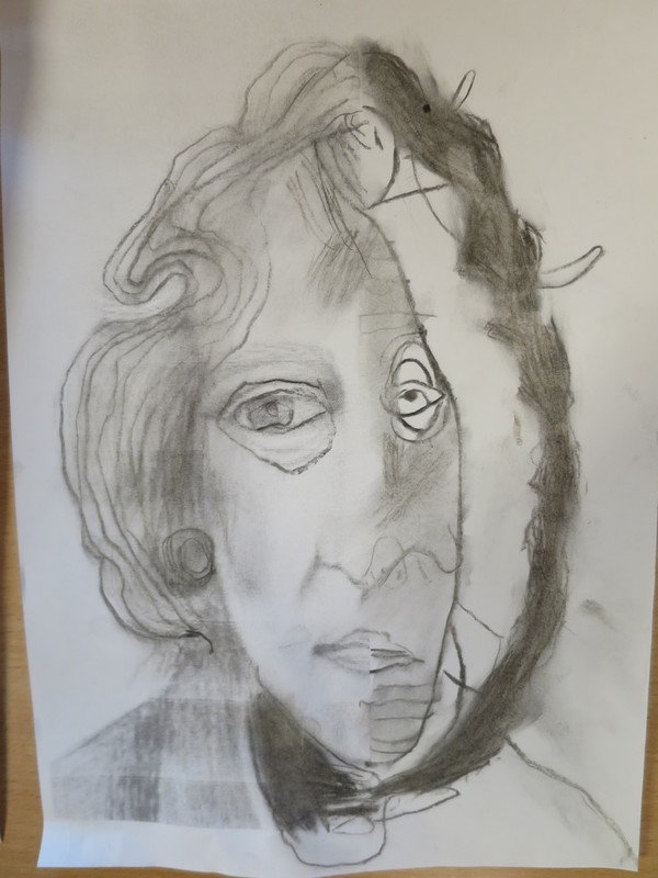 Ustvarjali smo z ogljem – portret Franceta Prešerna