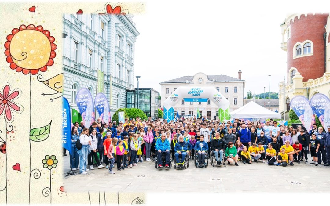 Slovenska OLIMPIJSKA bakla v Vrtcu Zarja in mestu Celje